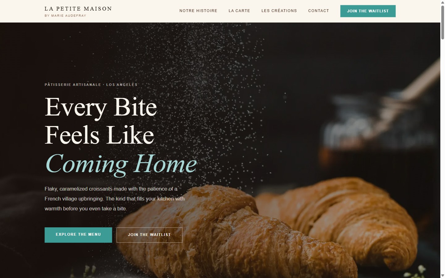 La Petite Maison website screenshot