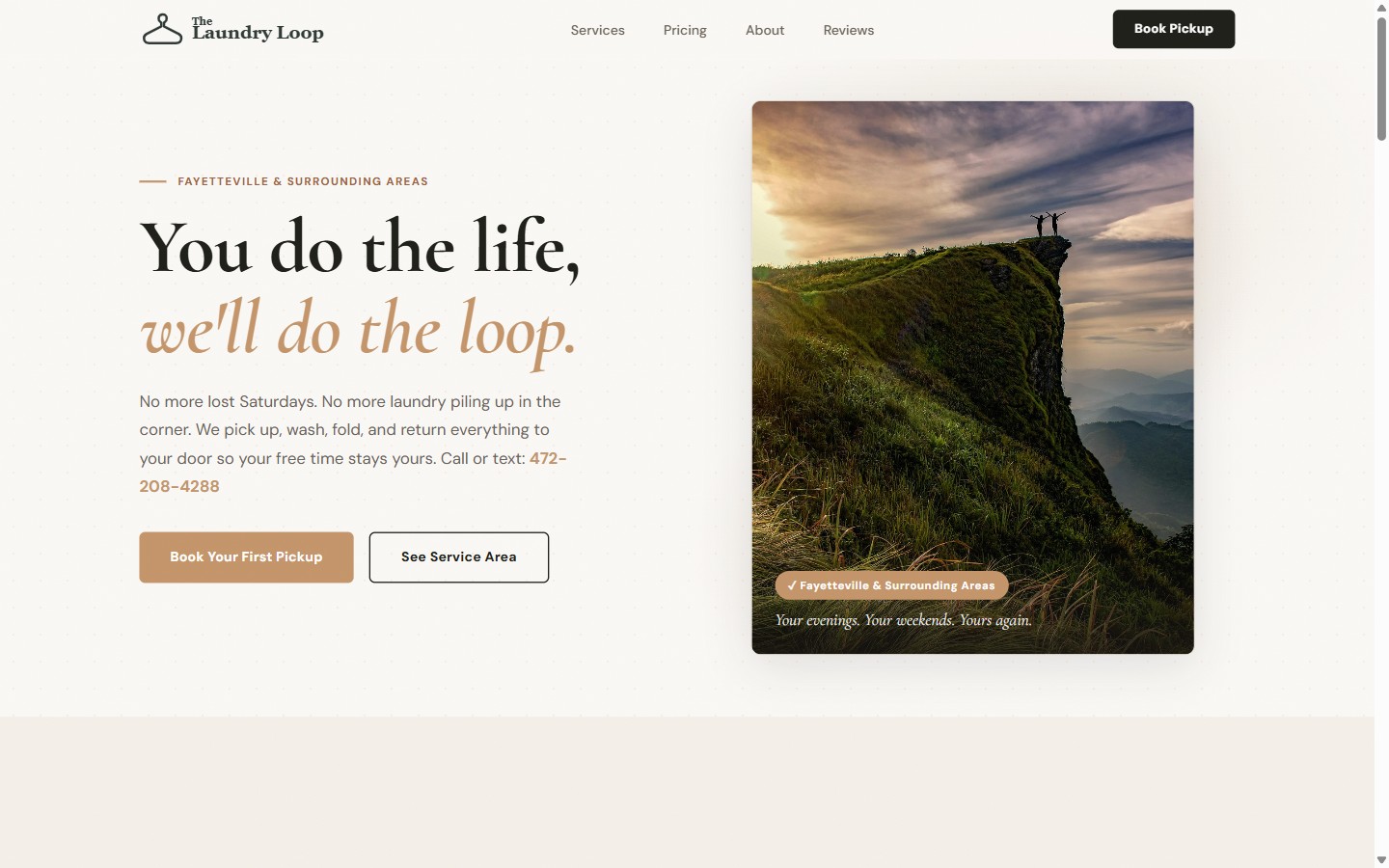 The Laundry Loop website screenshot